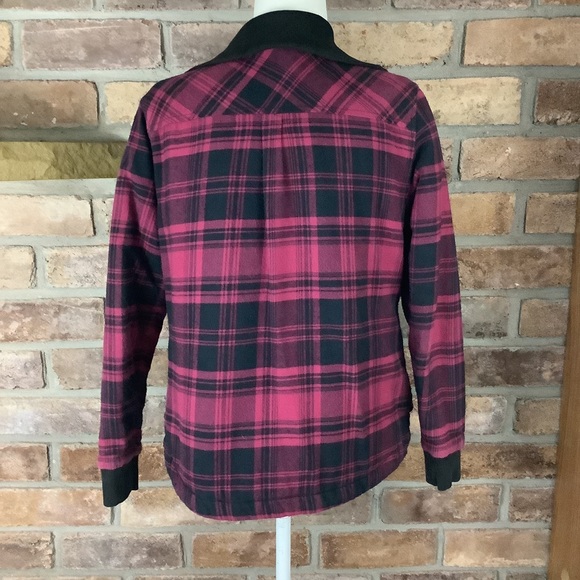 AVENTURA Women’s Black/Raspberry Plaid Organic Cotton Jacket - Picture 4 of 11
